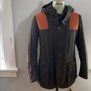Men’s Barbour DRAGH Dept b waxed hooded jacket.